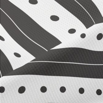 Simple Stripes And Dots Piqué