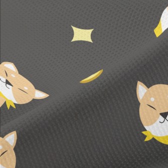 Akita Dog And Coins Piqué