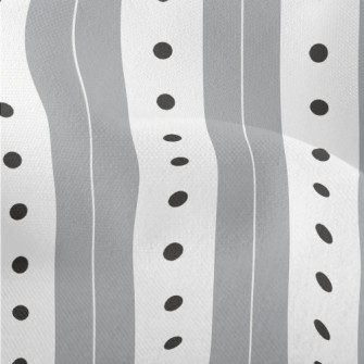 Gray Stripes Dots Lightweight Performance Linen