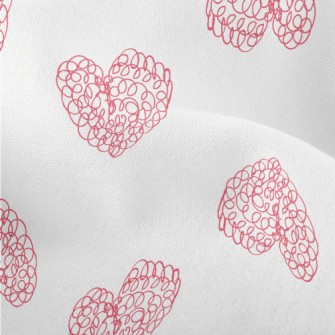 Ballpoint Pen Graffiti Heart Lightweight Performance Linen