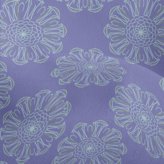 Delicate Lines Flowers Lightweight Performance Linen