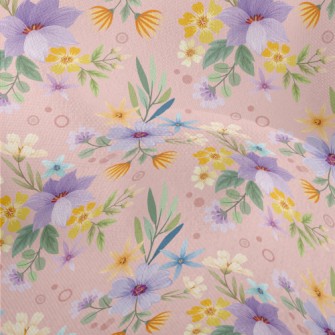 Garden Blooming Flowers Lightweight Performance Linen