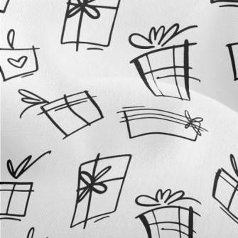 Hand Drawn Black And White Gif Lightweight Performance Linen