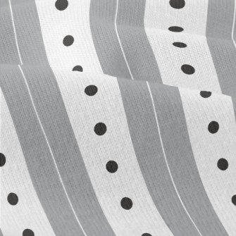 Gray Stripes Dots Modern Jersey