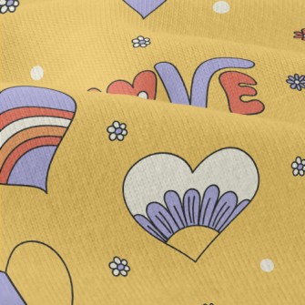 Retro Hippie Love Heart Modern Jersey