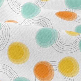 Blue And Orange Dots Modern Jersey