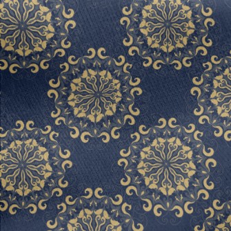 Luxury Retro Pattern Jersey Backed Fleece