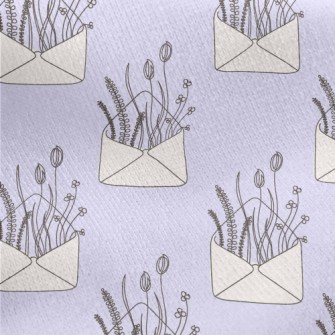 Vintage Floral Letter Jersey Backed Fleece