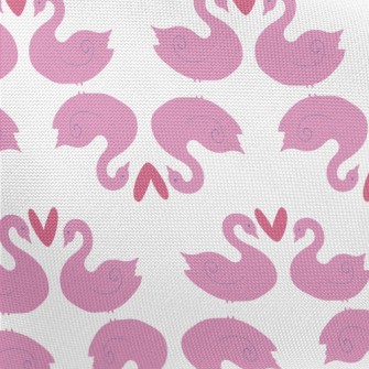 Romantic Cartoon Flamingo Pongee