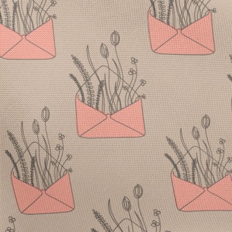 Love Letters And Flowers Pongee