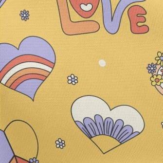 Retro Hippie Love Heart Pongee