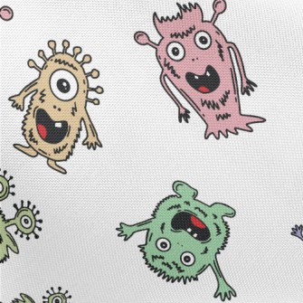 Friendly Cartoon Monster Pongee