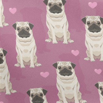 Hand Drawn Pug Pongee