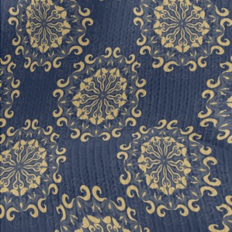 Luxury Retro Pattern Stretch Jersey
