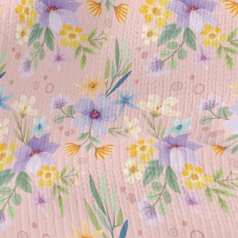 Garden Blooming Flowers Stretch Jersey