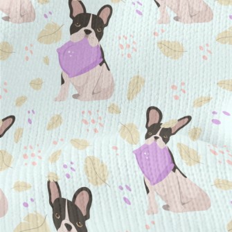 Cartoon Puppy Biting Pillow Stretch Jersey