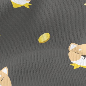 Akita Dog And Coins Stretch Jersey