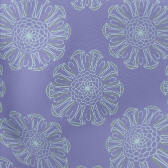 Delicate Lines Flowers Lightweight Cotton Poplin