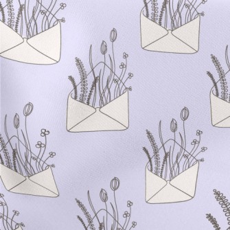 Vintage Floral Letter Lightweight Cotton Poplin