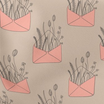 Love Letters And Flowers Lightweight Cotton Poplin