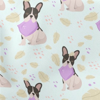 Cartoon Puppy Biting Pillow Lightweight Cotton Poplin
