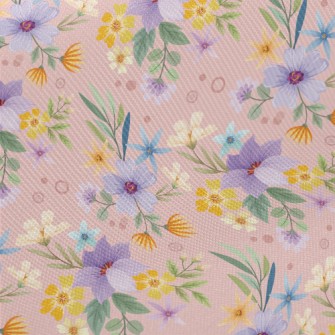 Garden Blooming Flowers Midweight Cotton Poplin