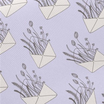 Vintage Floral Letter Midweight Cotton Poplin