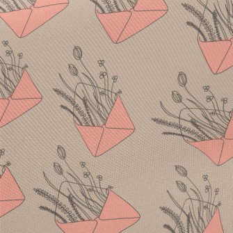 Love Letters And Flowers Midweight Cotton Poplin