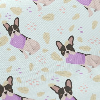 Cartoon Puppy Biting Pillow Midweight Cotton Poplin