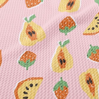 Hand Drawn Delicious Fruit Birdseye Piqué