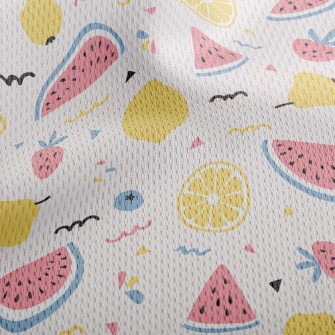 Tropical Juicy Fruit Athletic Mesh Flat Back