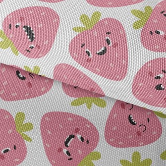 Funny Expression Strawberry Waterproof Oxford