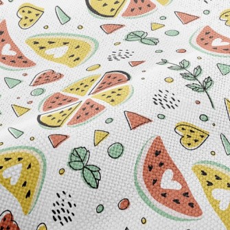 Watermelon Platter Performance Linen