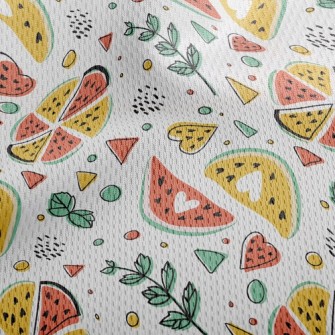 Watermelon Platter Athletic Mesh Flat Back