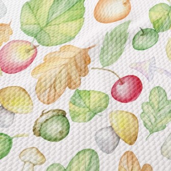 Mushrooms And Apples Birdseye Piqué