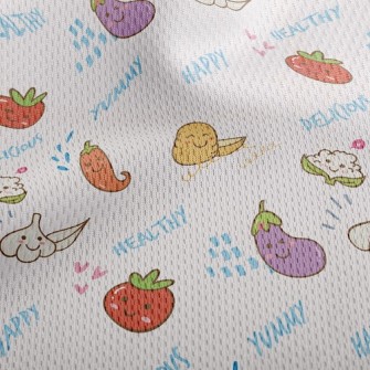 Nutritious And Healthy Fruits  Athletic Mesh Flat Back