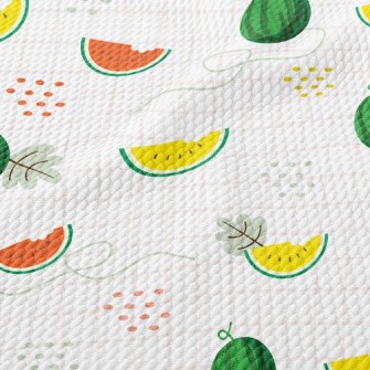 Plaid Two-color Watermelon Birdseye Piqué