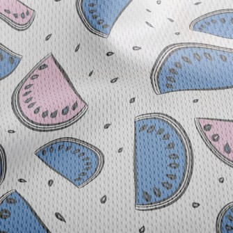Simple Line Watermelon Athletic Mesh Flat Back