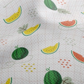 Plaid Two-color Watermelon Athletic Mesh Flat Back