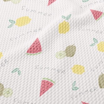 Summer Tropical Fruit Birdseye Piqué