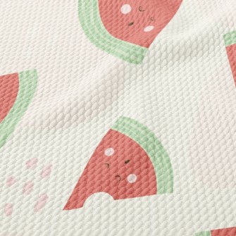 Watermelon Dozing Off Birdseye Piqué