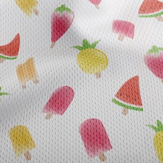Mixed Fruit Popsicles Athletic Mesh Flat Back