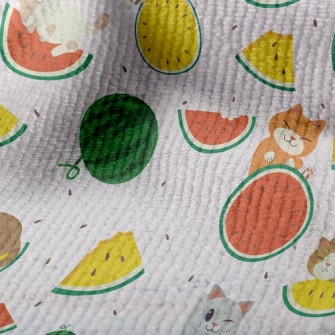 Cat Loves Watermelon Terry