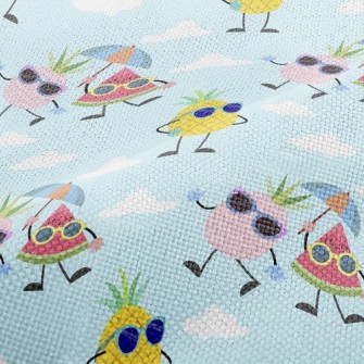 Watermelon Pineapple Goes On V Performance Linen