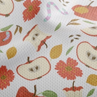 Bug Bites An Apple Athletic Mesh Flat Back