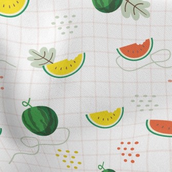 Plaid Two-color Watermelon Stretch Ponte