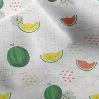 Plaid Two-color Watermelon Micro Fleece