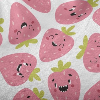 Funny Expression Strawberry Minky