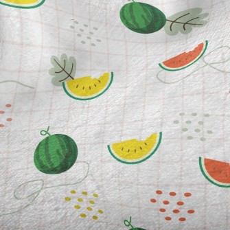 Plaid Two-color Watermelon Minky