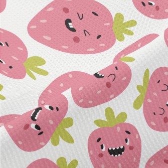 Funny Expression Strawberry Piqué